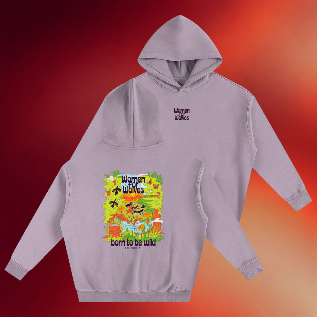 Women For Wolves Merch 2026 Born To Be Wild Hoodie Best Gifts For Wolf Lovers