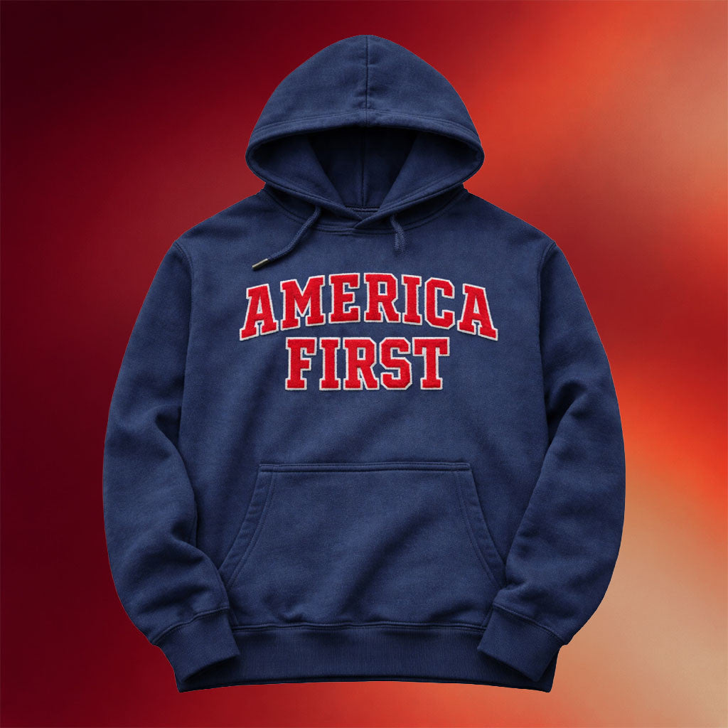 Nick Fuentes Merch 2026 Collegiate Hoodie America First Hoodie Patriotic AF Apparel Gifts