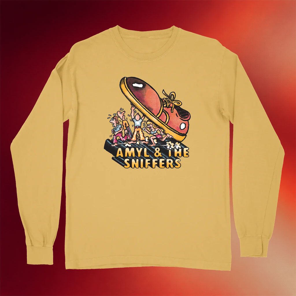 Amyl And The Sniffers Merch 2026 Cartoon Long Sleeve Shirt Gift For Rock Band Fans