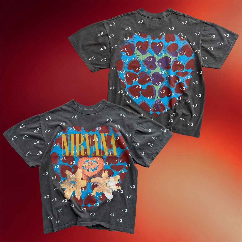 Artificial Fever Merch 2026 Nirvana Heart Shaped T-Shirt Nirvana Merch Gift For Rock Fans
