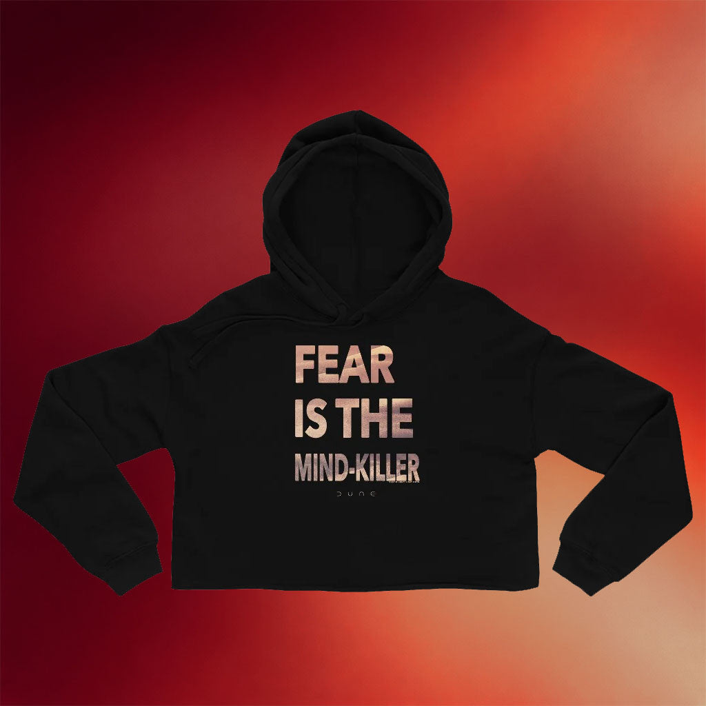 Dune Merch 2026 Fear Is The Mind-Killer Cropped Hoodie Black Gifts For Wife