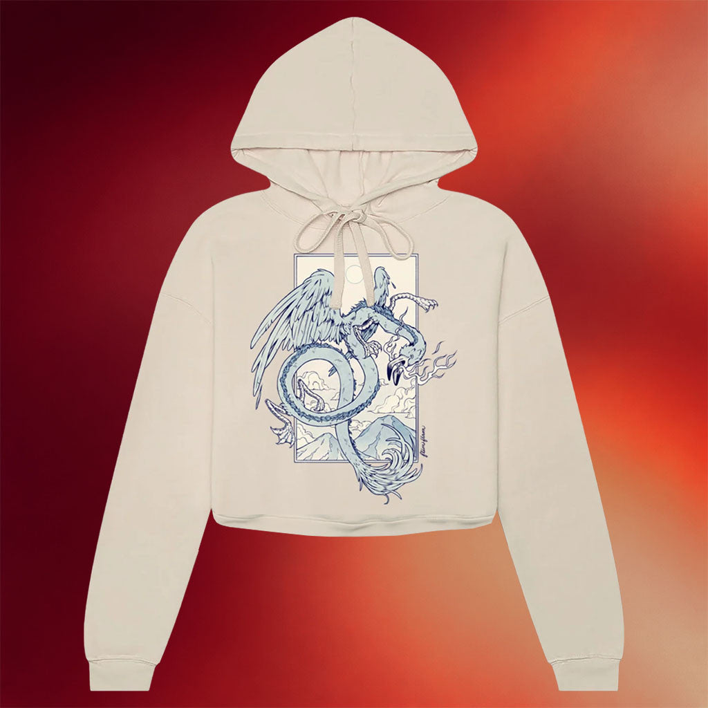 Flim Flam Merch Flamingo Dragon Cropped Hoodie Good Gifts For Sister