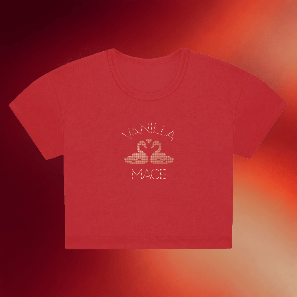 Vanilla Mace Merch 2026 Swans Couple Cropped Shirt Best Gifts For Her