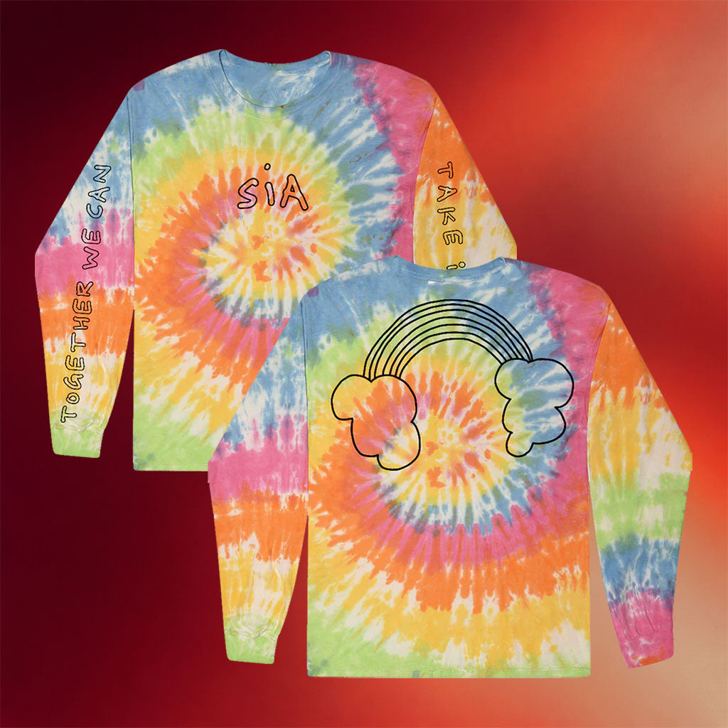 Sia Merch 2026 Together We Can Take It Higher Tie Dye Long Sleeve Shirt Music Lover Gifts