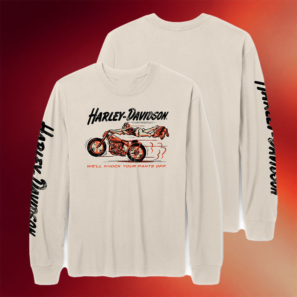 Harley Davidson Merch H D Knock Your Pants Off Long Sleeve T-Shirt Gift For Dad