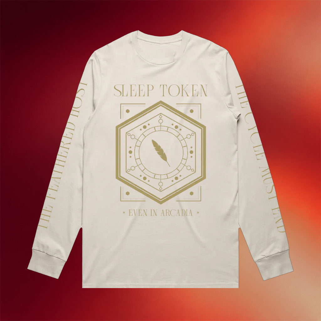 Sleep Token EU Merch Even In Arcadia Feathered Long Sleeve T-Shirt Sleep Token Shirt For Fans