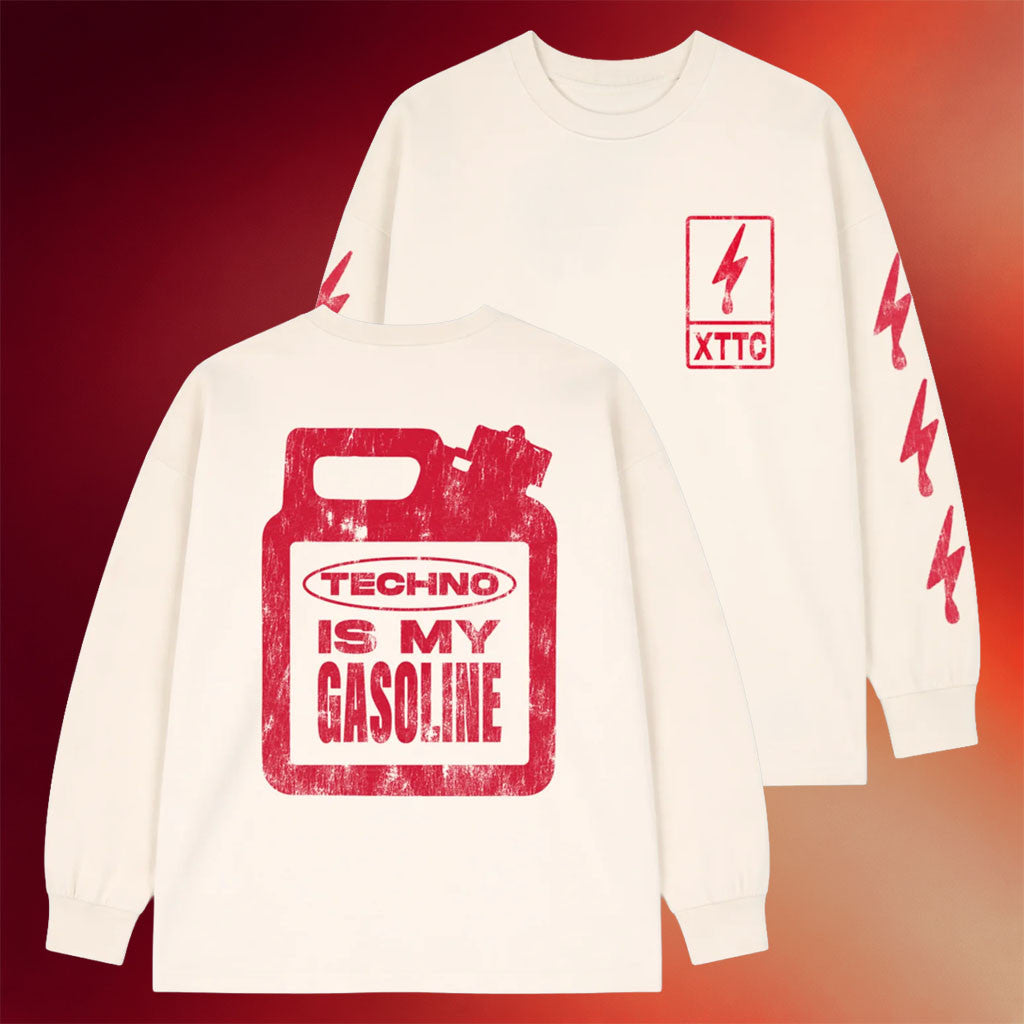 XTTC Merch 2026 Techno Is My Gasoline Long Sleeve Shirt Maddix Merch Fan Gifts