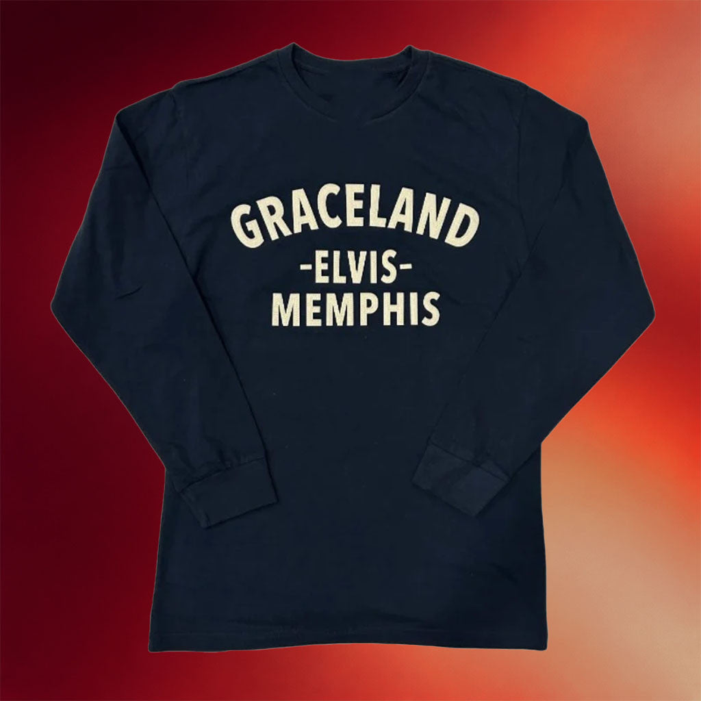 Graceland Merch Graceland Elvis Memphis Long Sleeve T-Shirt Gifts For Boyfriend