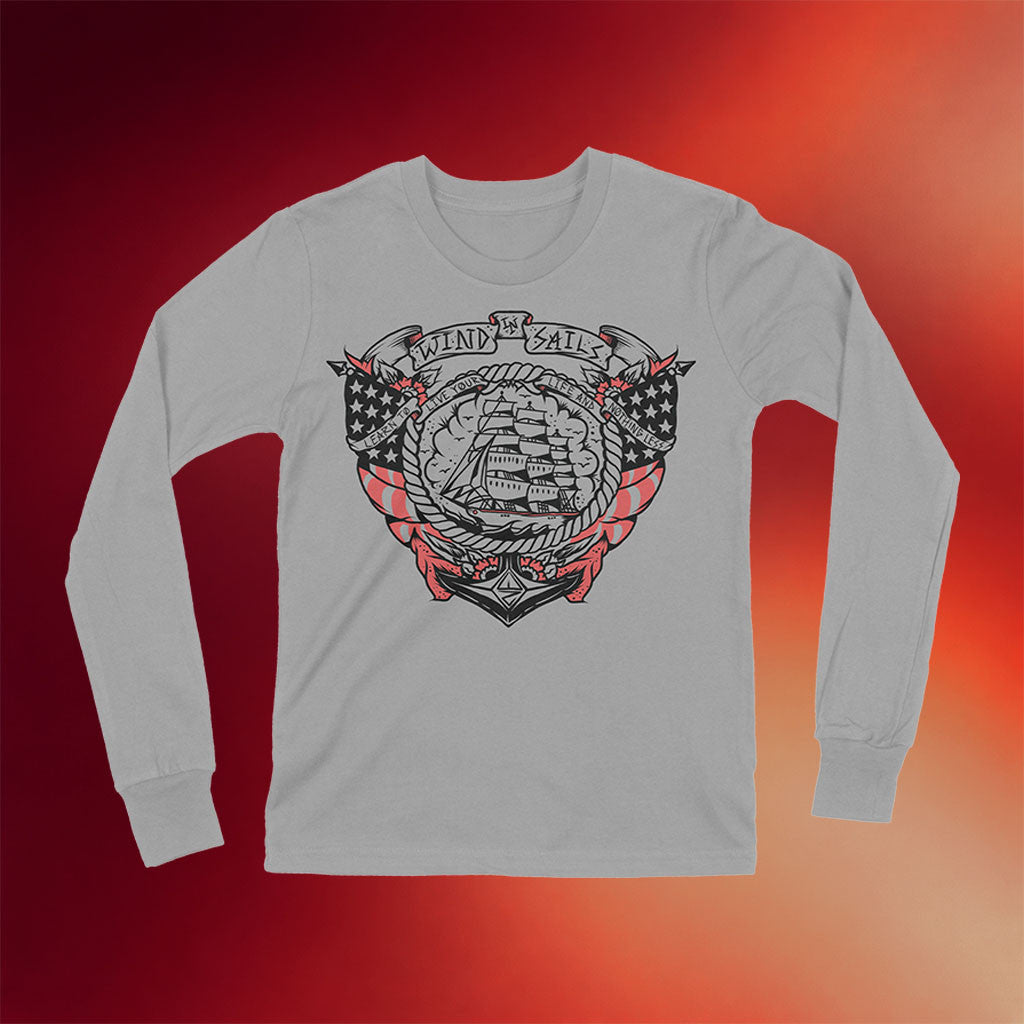 Wind In Sails Merch 2026 Crest Long Sleeve T-Shirt Presents For Music Lovers