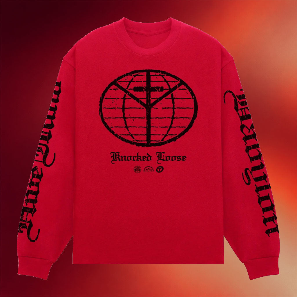 Knocked Loose Merch 2026 Babylon X Knocked Loose Long Sleeve Shirt Cool Gifts For Music Lovers