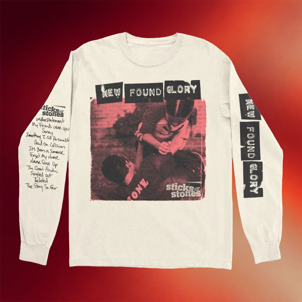 New Found Glory Merch 2026 Sticks And Stones Xerox Long Sleeve Shirt Gift For Band Fans