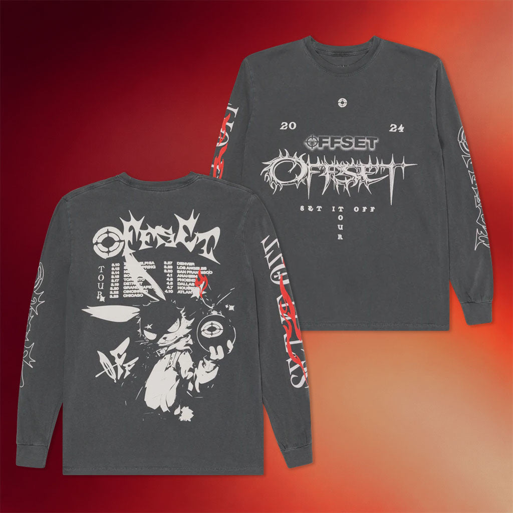 Offset Merch Set It Off Tour Target Long Sleeve Shirt Gifts For Hip Hop Heads