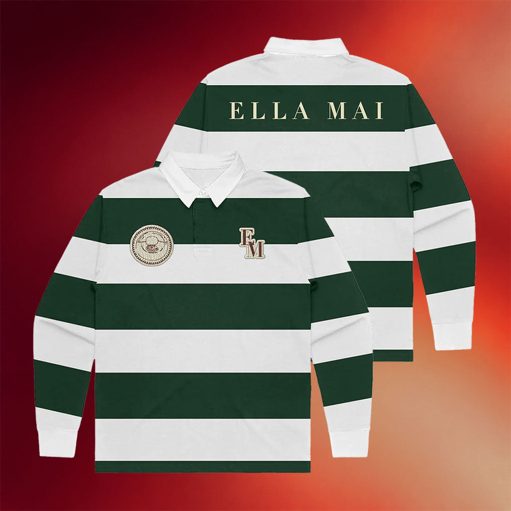 Ella Mai Merch 2026 DYSLM Stripe Long Sleeve Polo Shirt Gifts For Music Lovers