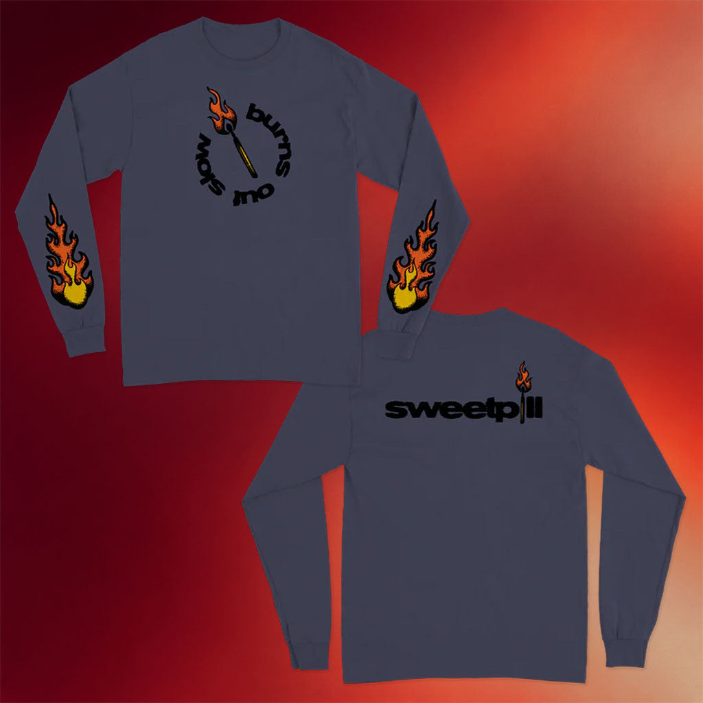 Sweet Pill Merch 2026 Matches Long Sleeve T-Shirt Burns Out Slow Shirt Gifts For Brother