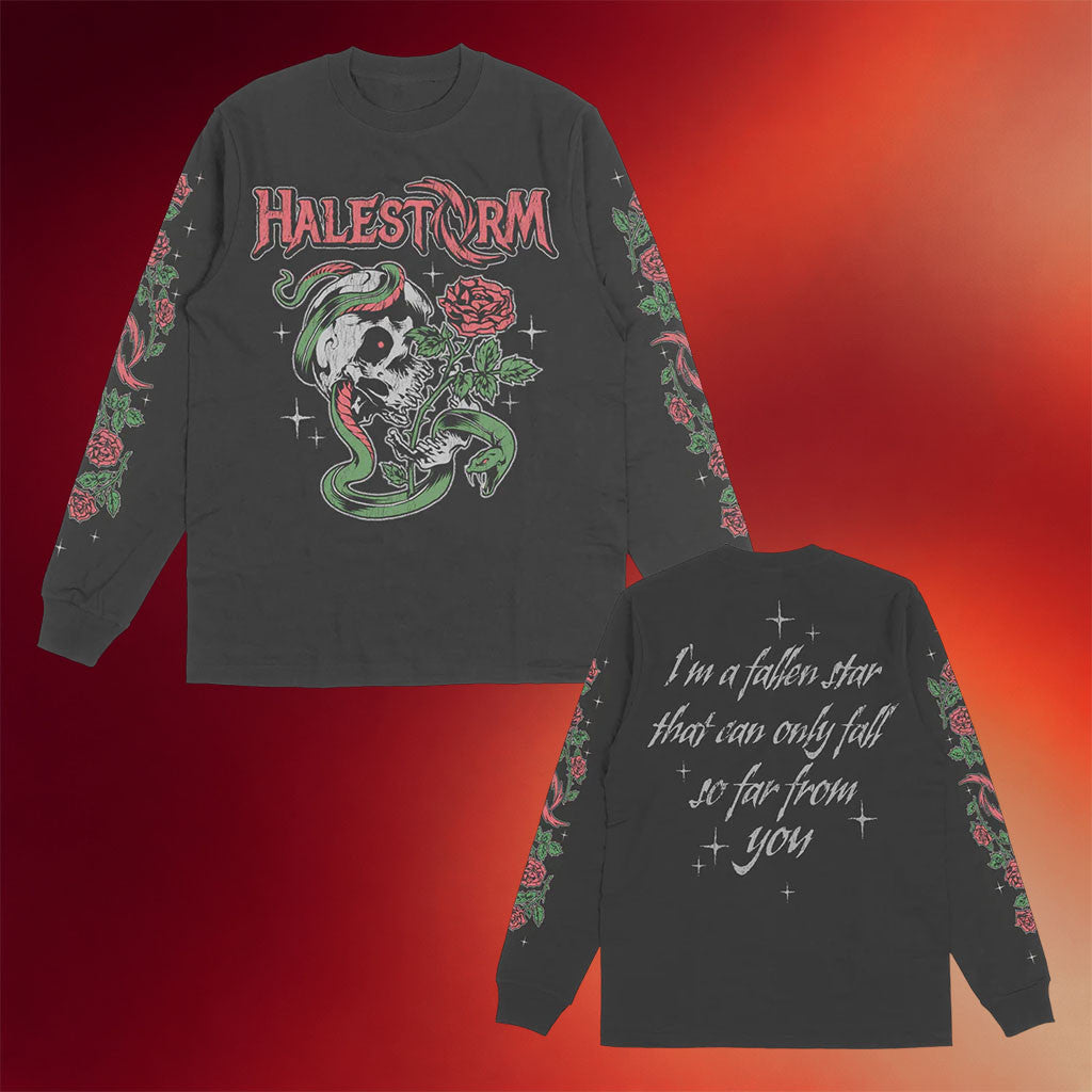 Halestorm Rocks Merch Fallen Star Long Sleeve T-Shirt Halestorm Shirt Gifts For Rock Lovers