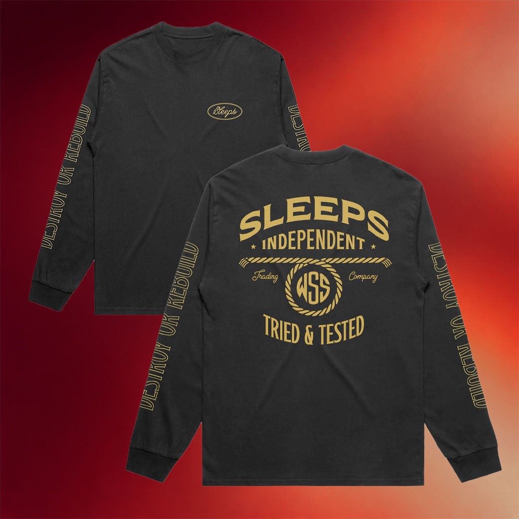 While She Sleeps Merch Destroy Or Rebuild Long Sleeve T-Shirt WSS Gifts For Band Fans