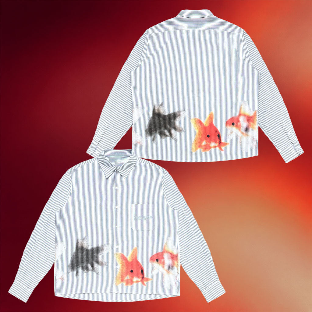Vandythepink Merch 2026 Goldfish Button Up Long Sleeve Shirt Gifts For Friends