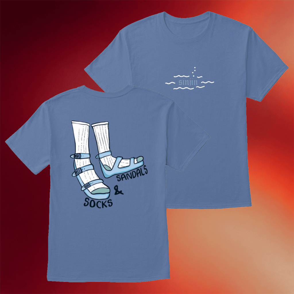 Sinjin Drowning Merch Socks And Sandals T-Shirt Sinjin Shirt Great Gifts For Son