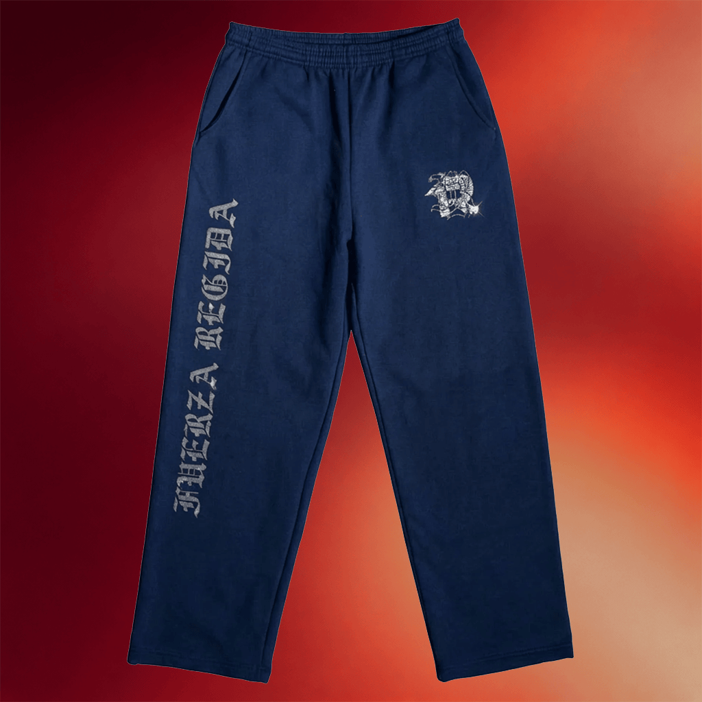 Fuerza Regida Merch FR Sweatpants Navy Gifts For Band Fans