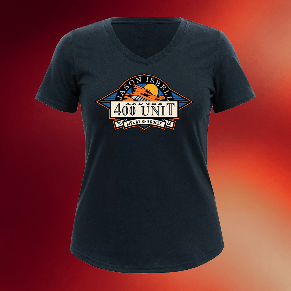 Jason Isbell Merch Jason Isbell And The 400 Unit 2026 Red Rocks V-Neck Shirt Gift For Her