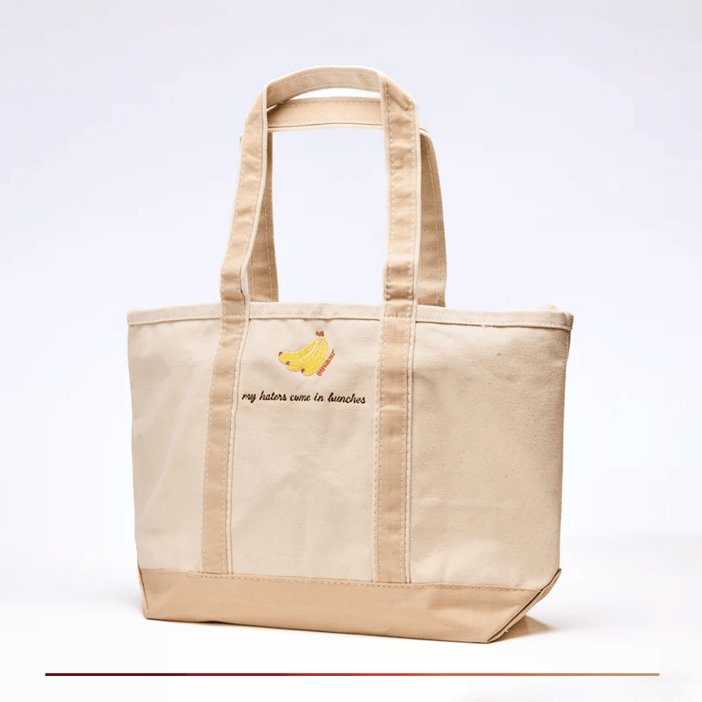 Dunkin Runs On Merch 2026 Bananas Tote Bag My Haters Come In Bunches Totes Gifts For Sisters