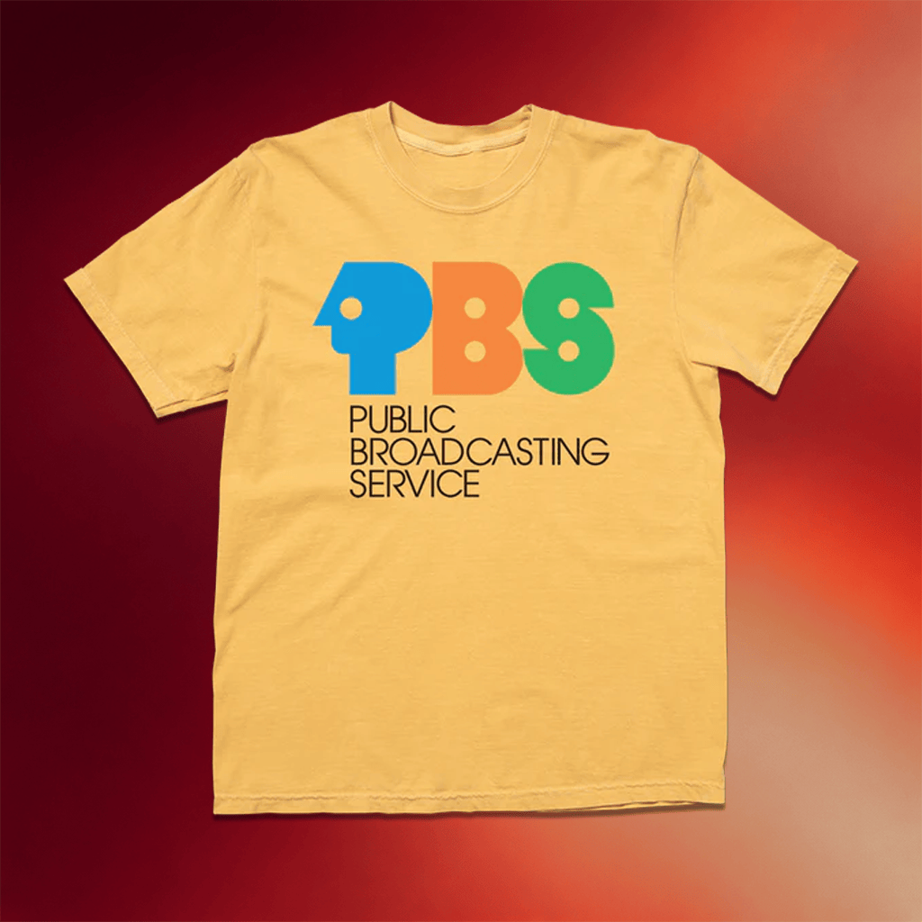 PBS Merch PBS 1970s Logo T-Shirt Public Broadcasting Service Shirt Great Father's Day Presents
