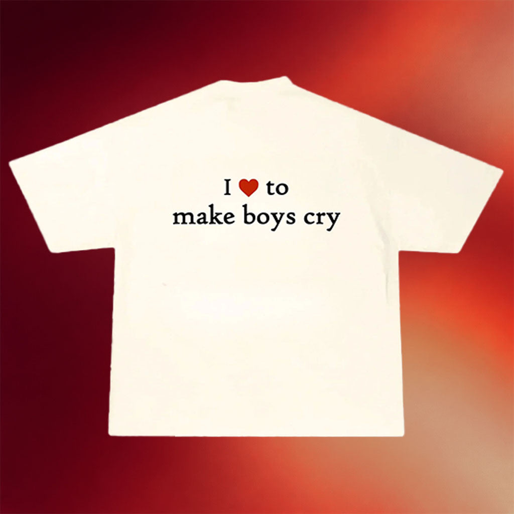 Whyteeindia Merch 2026 I Love To Make Boys Cry T-Shirt Sorry Boys Funny Shirts Gift For Her