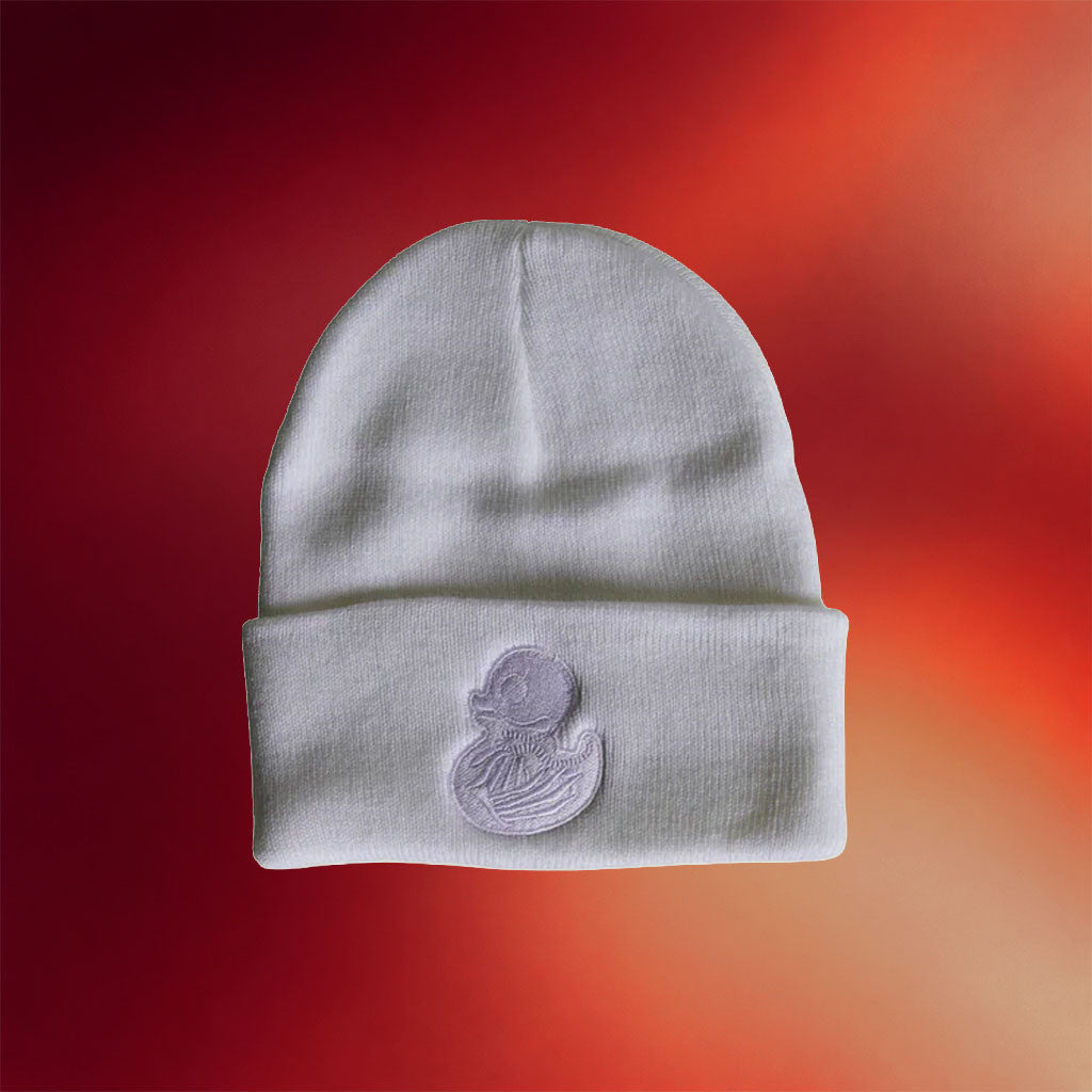 Fear Gear Merch 2026 Skelie Duckie Beanie White Unique Birthday Gift For Husband