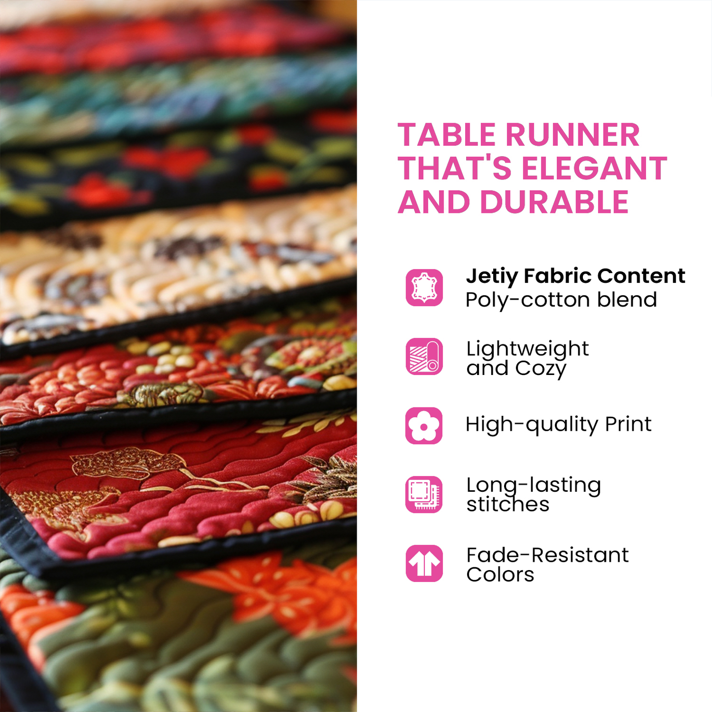 Bloom Joy Quilted Table Runner NCU0NVH450