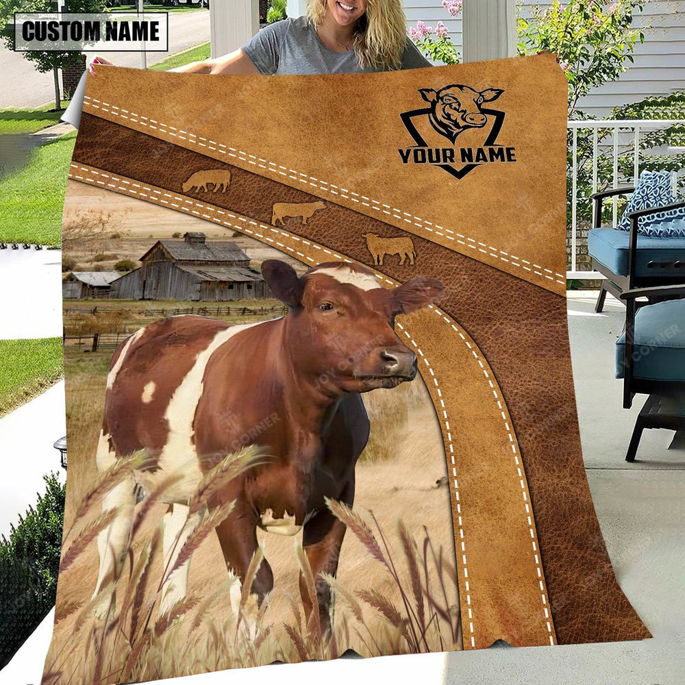 Ayrshires Custom Name Blanket Collection, Farm Blanket, Farm Animal Blanket