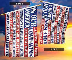 In Our America Flag Love Win Black Lives Matter Sign 1776 Patriotic July 4th Decor