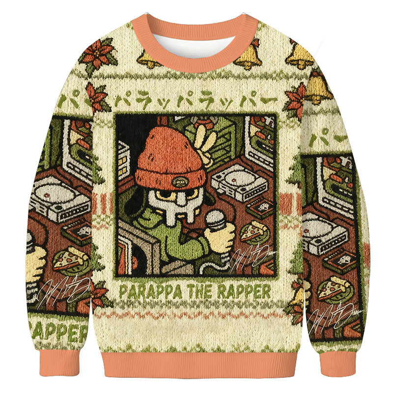 PaRappa the Rapper MF DOOM Christmas Ugly Sweatshirt Holiday Lounge Wear Top Gift Ideas