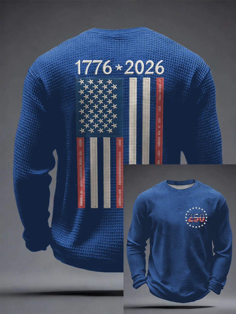 America 250th Anniversary 1776 2026 Long Sleeve T-Shirt Fourth Of July Clothing Gifts For Him