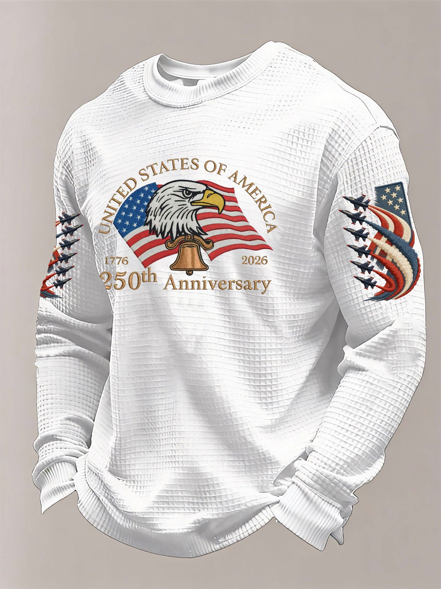 United States Of America 250th Anniversary Long Sleeve Shirt 4Th Of July Men's Apparel