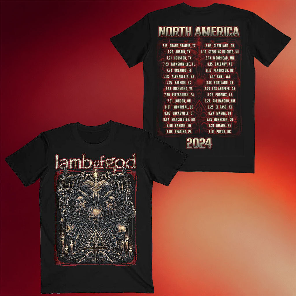 Lamb Of God Merch Skull Altar Summer 2024 Itin T-Shirt Gifts For Band Fans