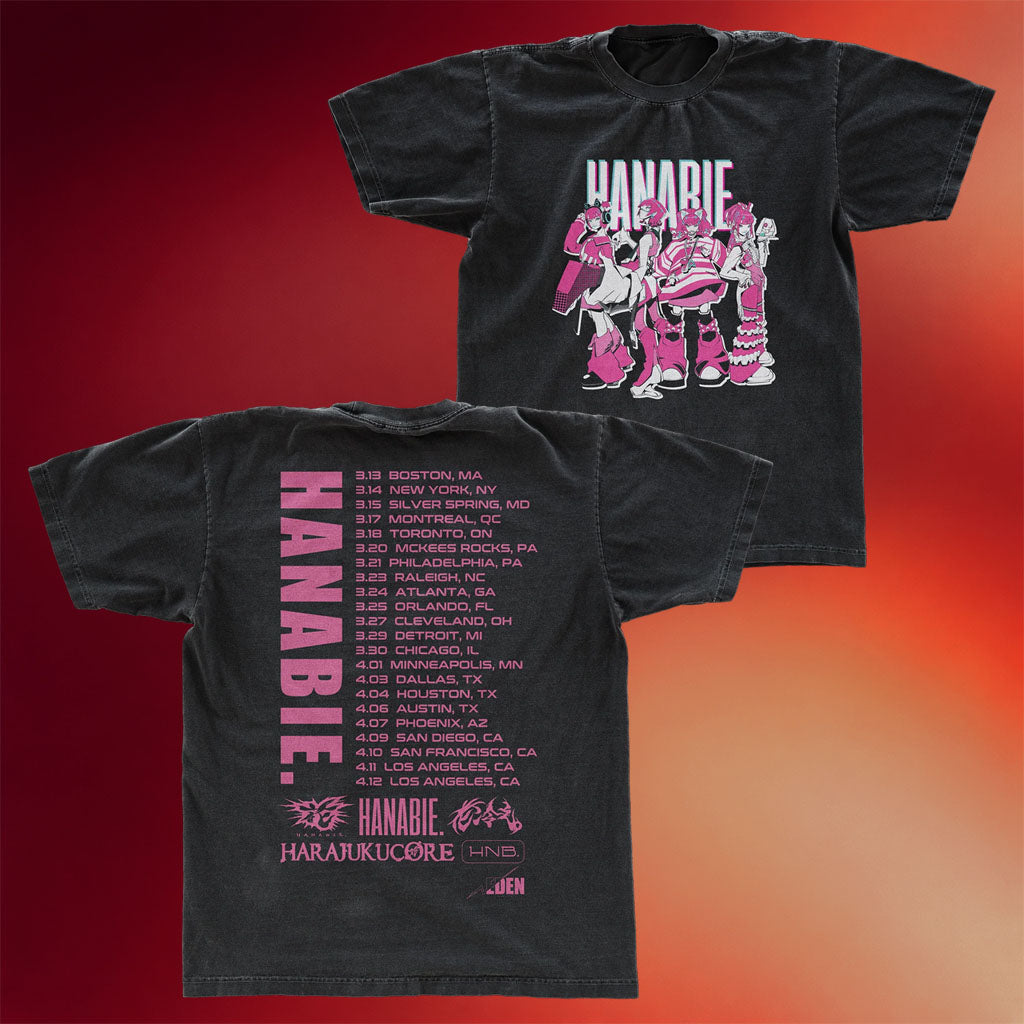 Hanabie Merch 2026 Anime Tour T-Shirt Hanabie Band Shirt Gifts For Music Lovers