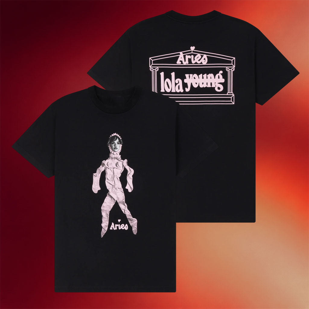 Lola Young Merch Aries X Lola Young Black Doll Print T-Shirt Birthday Gift For Her