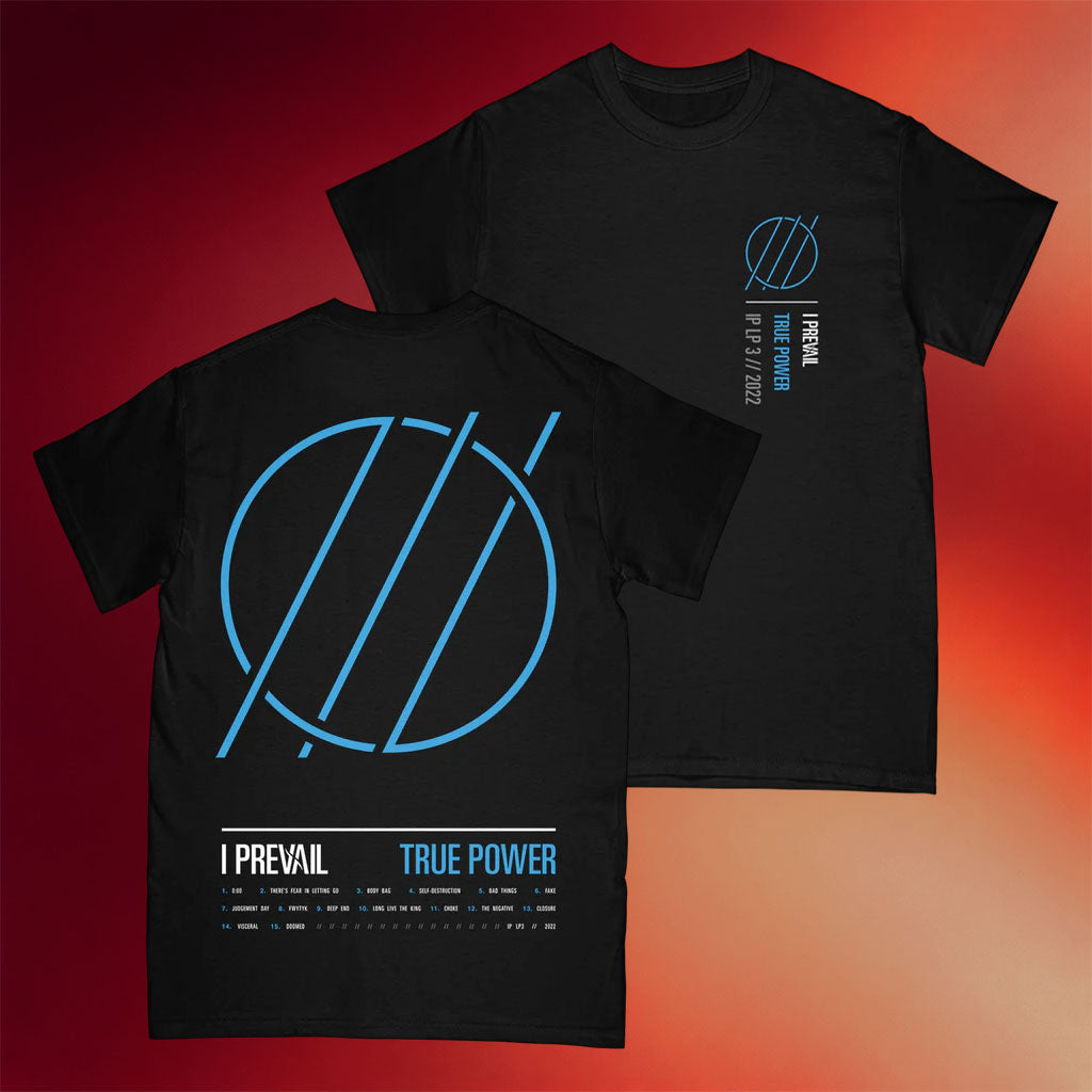 I Prevail Merch 2026 True Power Tracklist T-Shirt Best Gifts For Music Lovers
