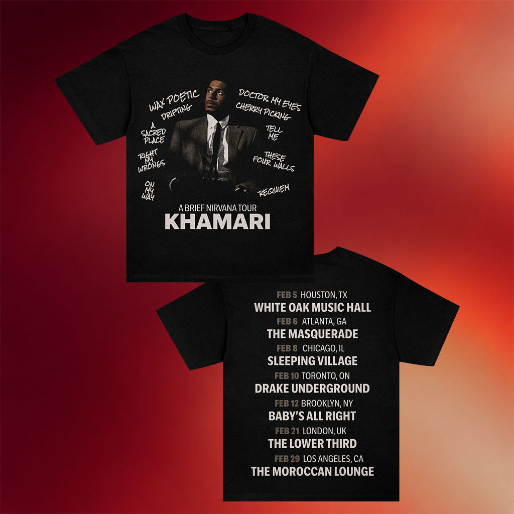 Khamari Merch 2026 A Brief Nirvana Tour T-Shirt Cool Gifts For Music Lovers