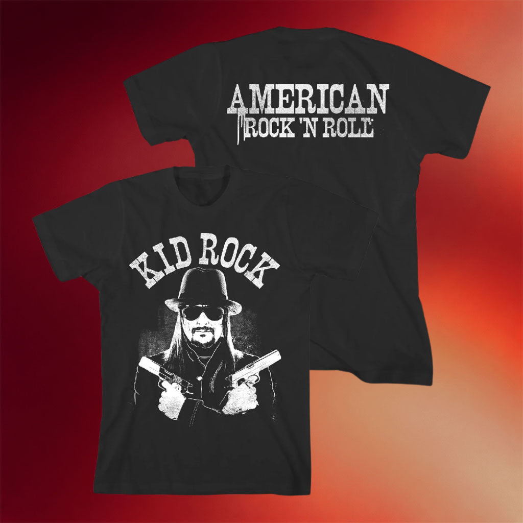 Kid Rock Merch 2026 Crossed Guns T-Shirt American Rock N Roll Shirt Gift For Music Fans