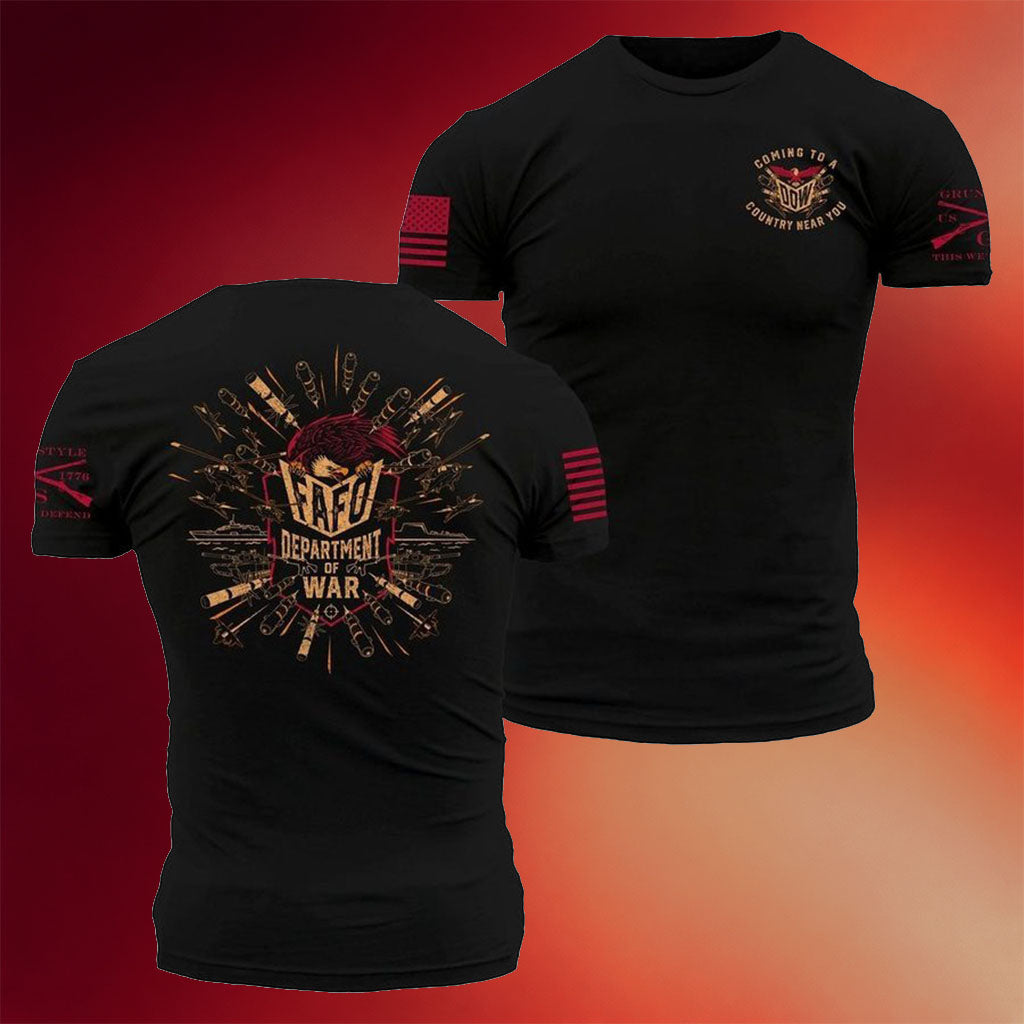Grunt Style Merch 2026 Department Of War T-Shirt Black Gifts For A Patriotic Person