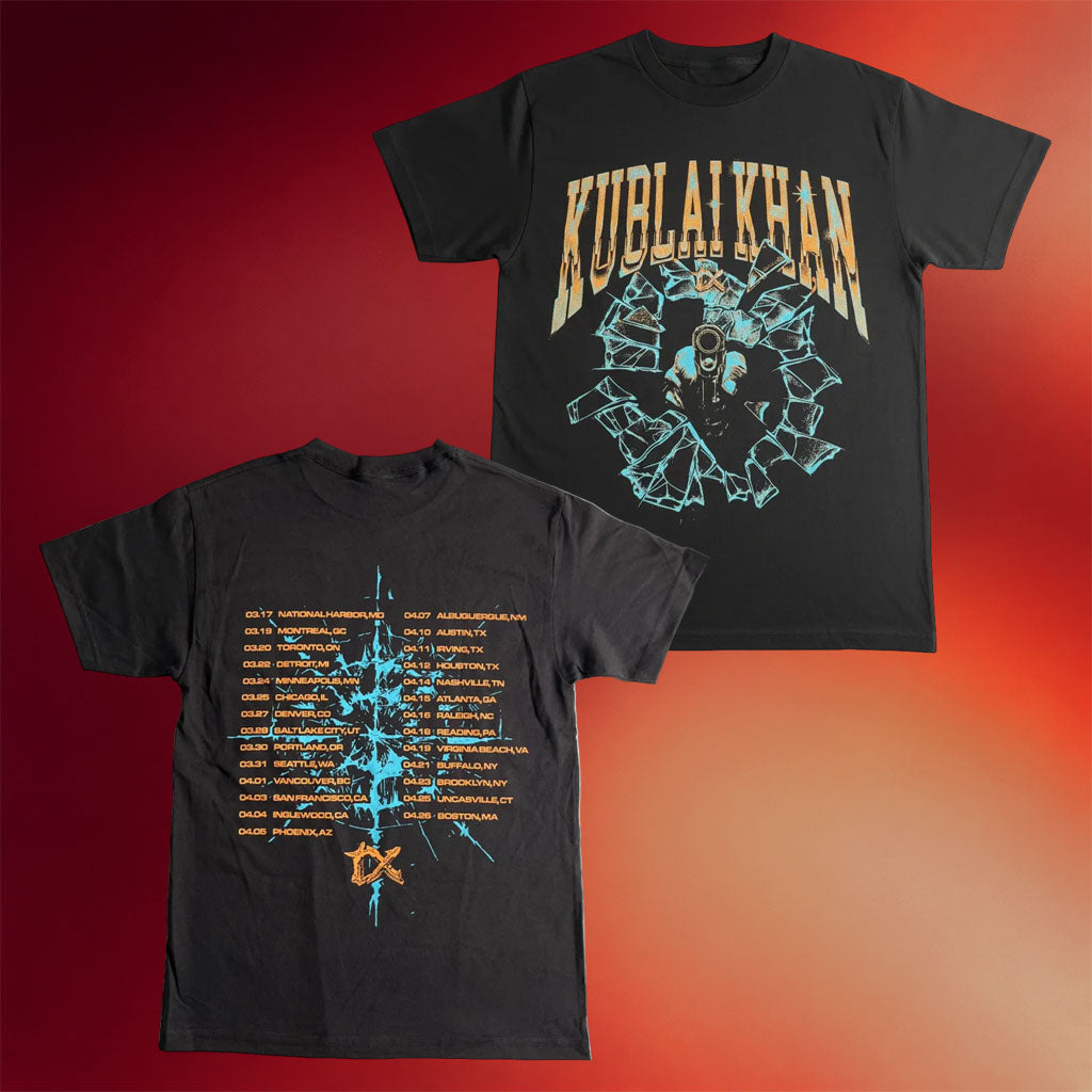 Kublai Khan TX Merch 2026 Broken Glass T-Shirt Best Gift For Band Fans