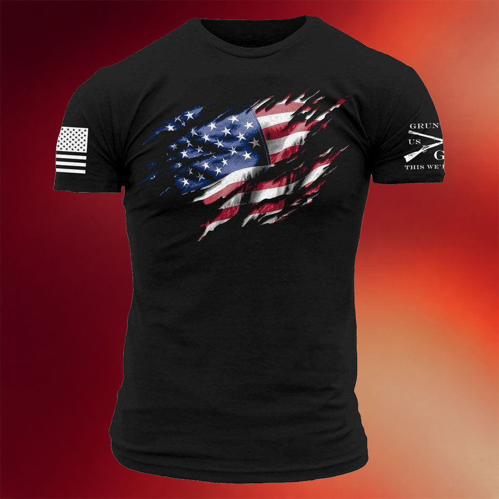 Grunt Style Merch 2026 Still Standing T-Shirt American Flag Shirt Patriotic Gifts For Dad