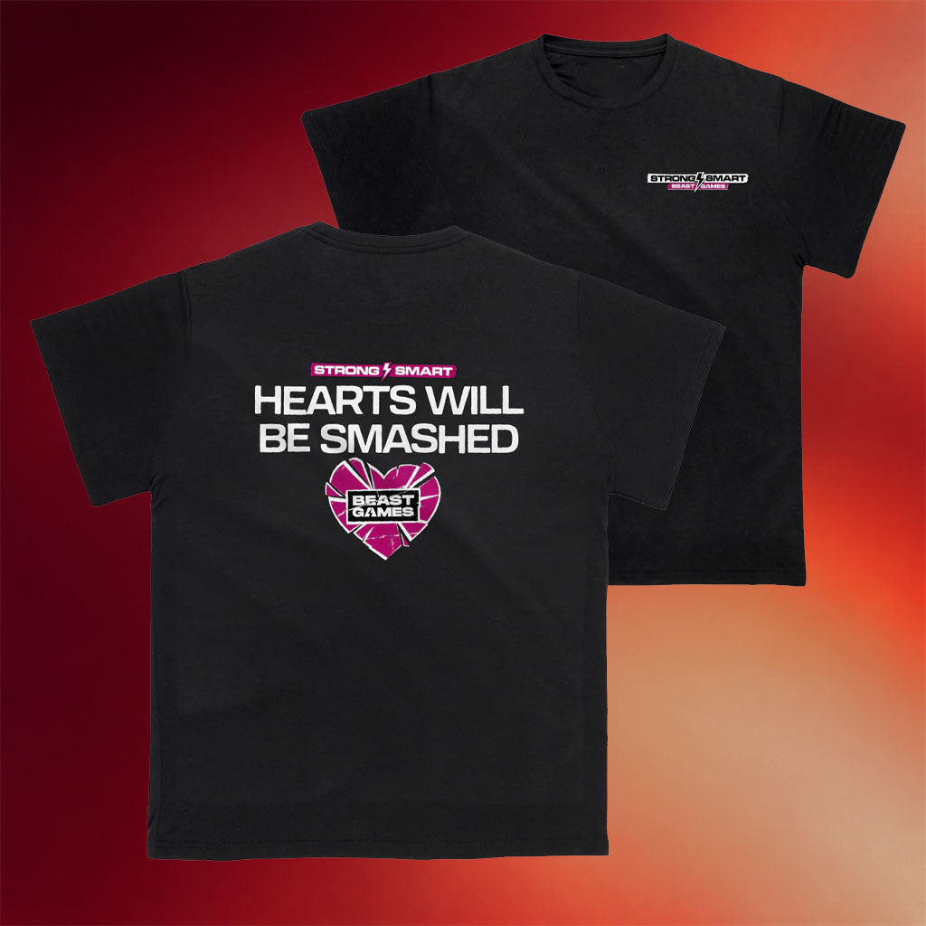 MrBeast Merch Beast Games Hearts Will Be Smashed T-Shirt Gifts For YouTuber Fans