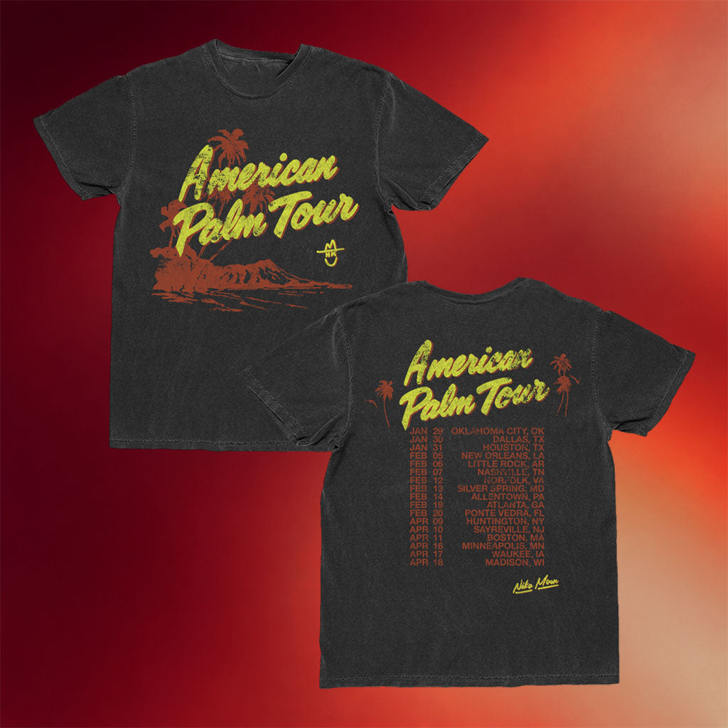 Niko Moon Merch 2026 American Palm Dateback Spring Tour T-Shirt Gifts For Music Fans