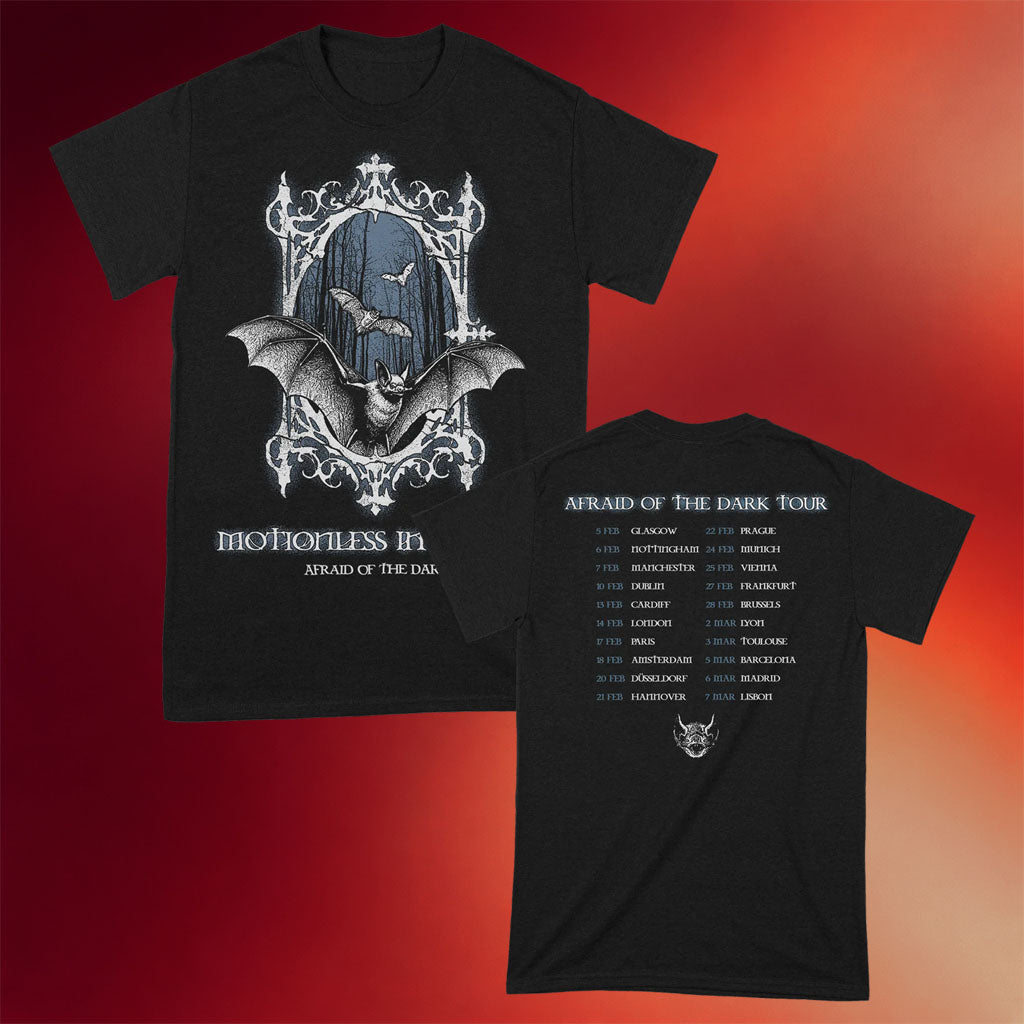 Motionless In White Merch Bat Tour 2026 T-Shirt Afraid Of The Dark Tour Shirt Gift For Fans