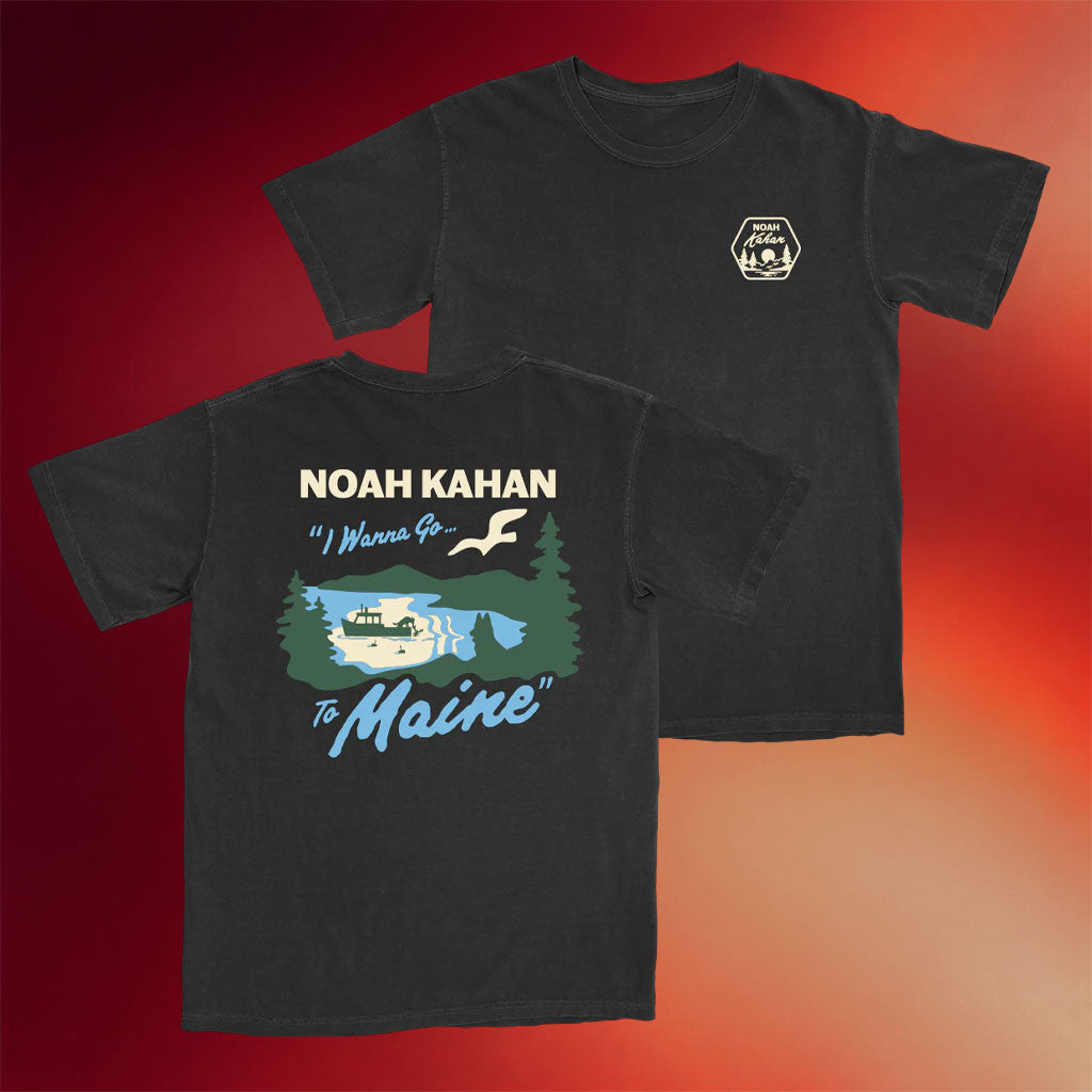 Noah Kahan Merch I Wanna Go To Maine Fishing T-Shirt Noah Kahan Shirt Gifts For Dad