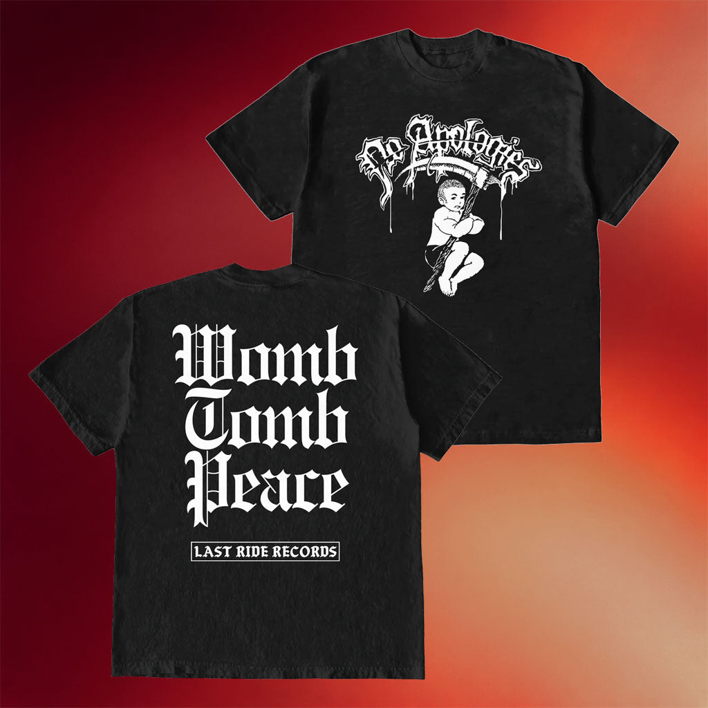 No Apologies Merch 2026 Womb Shirt No Apologies Apparel Last Ride Records T-Shirt Him Gifts