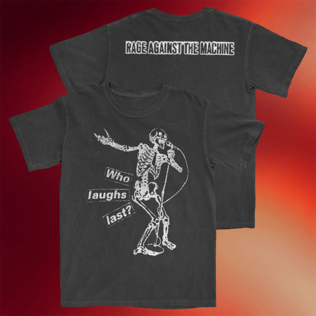 Rage Against The Machine Merch Who Laughs Last T-Shirt Gifts For Rock Band Fans
