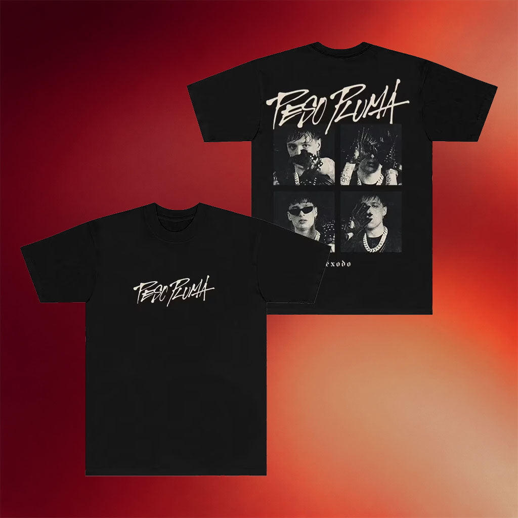 Peso Pluma Merch 2026 Exodo Portraits T-Shirt Peso Pluma Tour Vintage Shirt Gifts For Fans